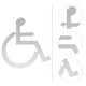 thumbnail image 5 of FELTECHELECTR Letrero de baño para personas con discapacidad en silla de ruedas Letrero de puerta de baño para personas con discapacidad en silla de ruedas, 5 of 6