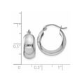 thumbnail image 4 of 14k White Gold Fancy Hoop Earrings, 4 of 4