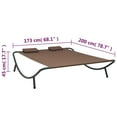 thumbnail image 2 of vidaXL Outdoor Chaise Lounge Patio Lounge Bed Sun Lounger with Pillows Fabric, 2 of 6