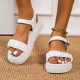 thumbnail image 6 of asdoklhq Women's Sandals Shoes,Women's Sandals On Clearance,Women Sandals Casual Ladies Shoes Solid Color Platform Open Toe Slip-On Female Sandalias Light Comfort, 6 of 9