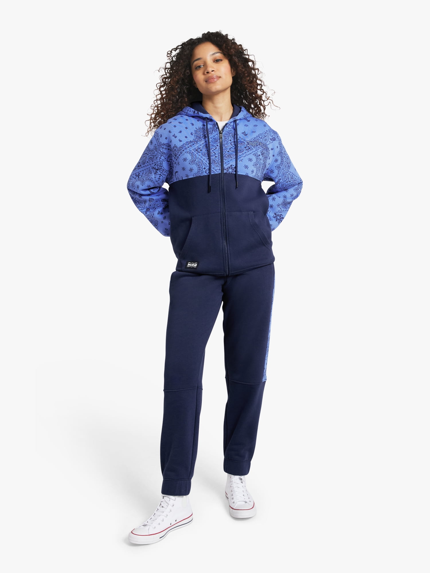 Dogg Supply by Snoop Dogg All-Gender Men's and Women's Bandana Print Fleece Joggers, Sizes XS-3XL