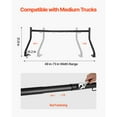thumbnail image 6 of KFFKFF Adjustable Truck Ladder Rack, 49-73 in Width, Universal Cargo Rack with 800 lbs Load Capacity, Durable Steel Construction for Canoes, Surfboards, Ladders, Lumber, Tents, and Large Items, 6 of 9