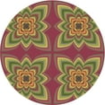 thumbnail image 1 of Ahgly Tapis de Zone Rond Lavable en Machine Intérieur Transitionnel Brun Doré Foncé, 3 Pieds Rond, 1 of 7