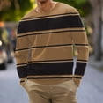 thumbnail image 2 of StSilkitty Mens Casual T-Shirts Striped Long Sleeve Crewneck Tee Shirt Lightweight Soft Comfy Breathable Tops, 2 of 5