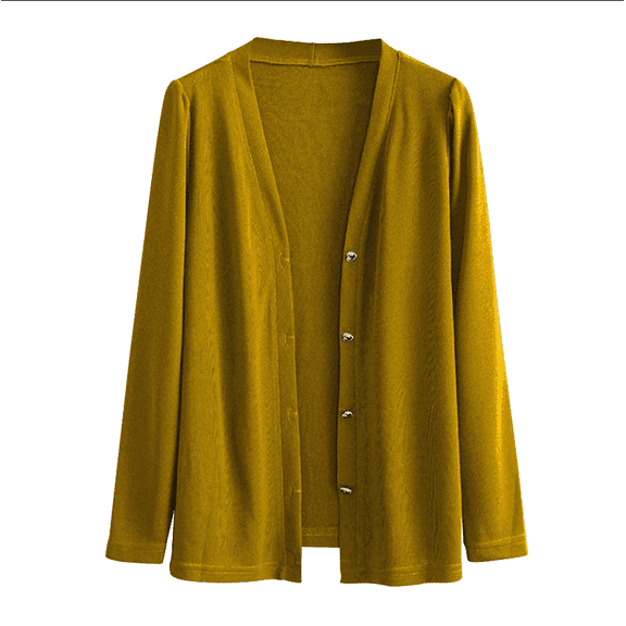 Women's Open Front Cardigan Plus Size Business Long Sleeve Button Down Outwear Casual Solid Color Fashion Loose Coat