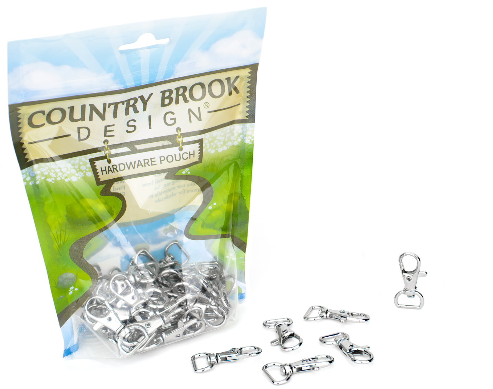 Country Brook Design 50-1/2 Inch Metal Round Wide-Mouth Lite Weight Triglides 