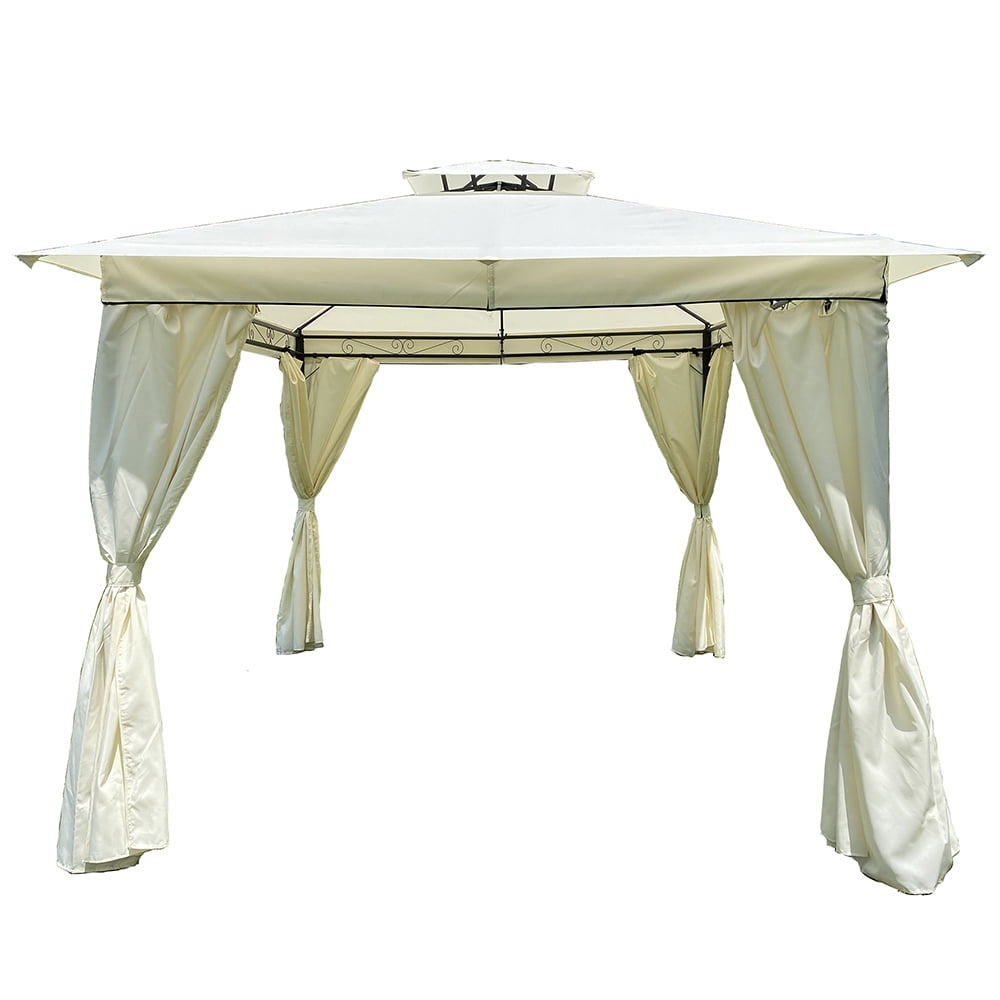 Private Jungle Outdoor 10x10 Ft Patio Garden Gazebo Tent, Outdoor Shading, Gazebo Canopy with Curtains,Beige Private Jungle Outdoor 10x10 Ft Patio Garden Gazebo Tent, Outdoor Shading, Gazebo Canopy with Curtains,Beige