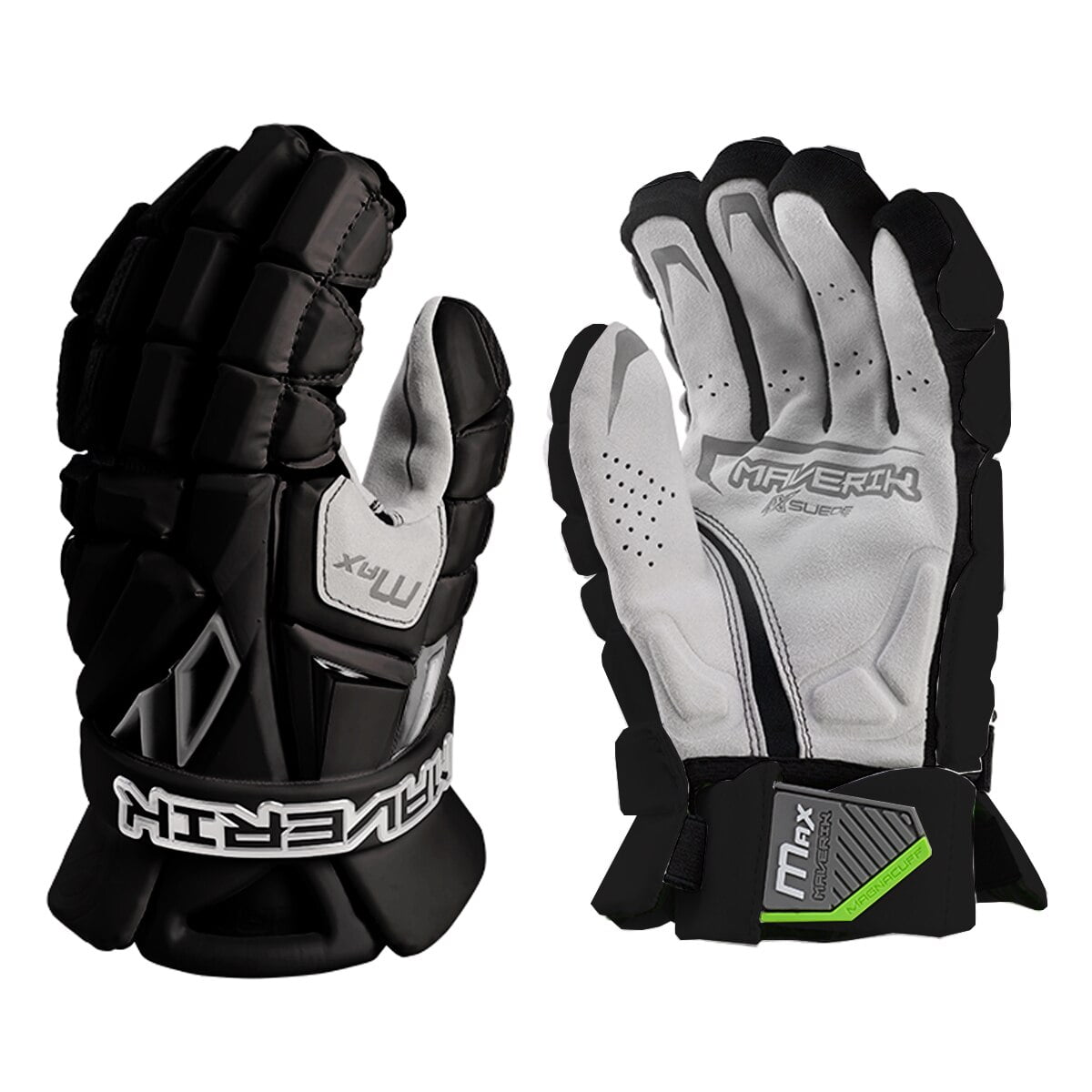 Maverik MAX Senior Lacrosse Gloves Black