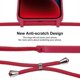 thumbnail image 3 of Funda de silicona líquida para iPhone 14 Plus, color rosa rojo, 3 of 5
