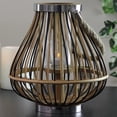 thumbnail image 4 of Northlight 11" Rustic Chic Pear Shaped Rattan Candle Holder Lantern with Jute Handle, 4 of 4