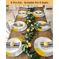 thumbnail image 4 of 13 Inch Round Placemats Set of 4, Yellow Abstract Non Slip Heat Insulation PP Table Mats, Grey Geometric Oil Painting Vintage Gradient Washable Place Mats for Kitchen Dining Party Table Decor, 4 of 7