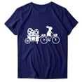 thumbnail image 3 of Pxiakgy Liquidation! T-Shirts de Pâques Col Rond pour Femmes Joyeuses Pâques Lapin avec Lunettes Blouse Décontractée Graphique Printemps Hauts Colorés Tee Femmes Topseaster Manches Courtes Chemise Décontractée Mode Bleue TG, 3 of 5