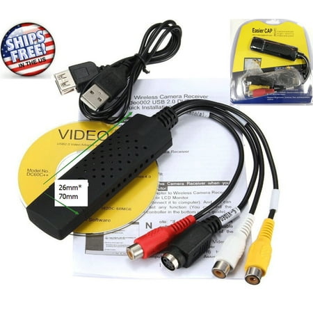 Easycap USB 2.0 Audio TV Video VHS to DVD PC HDD Converter Adapter Capture