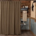 thumbnail image 2 of VHC Brands Black Check, Cotton, 72x72, Scalloped Shower Curtain, Black, 2 of 3