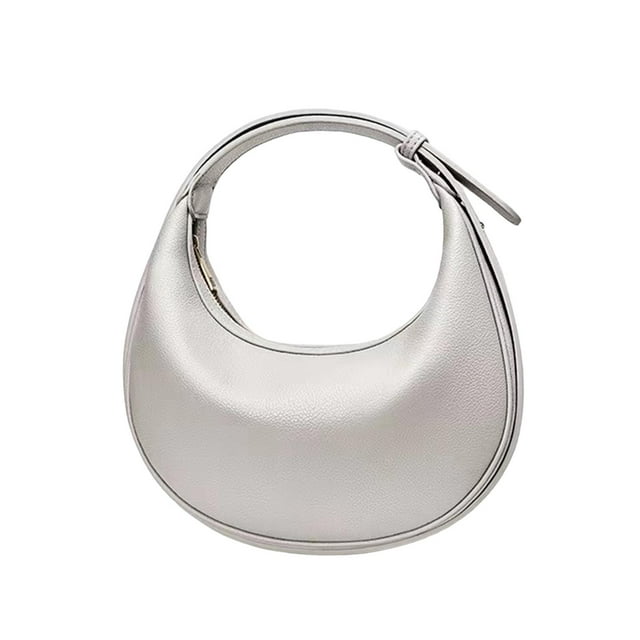 Bolso de hombro para mujer con correa ajustable para uso diario y viajes. Gris claro