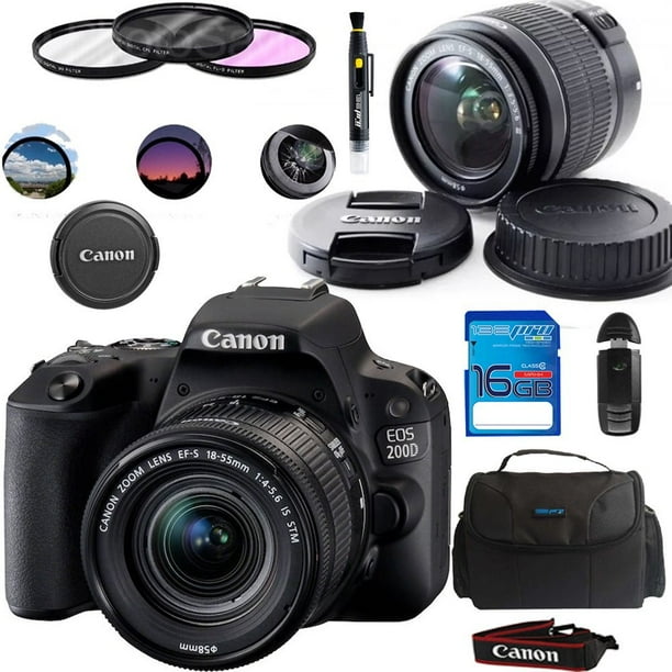 Canon Eos 0d Rebel Sl2 Kit With Ef S 18 55mm F 4 5 6 Is Stm Lens Digital Slr Cameras Black Deal Expo Essential Accessories Bundle Walmart Com Walmart Com