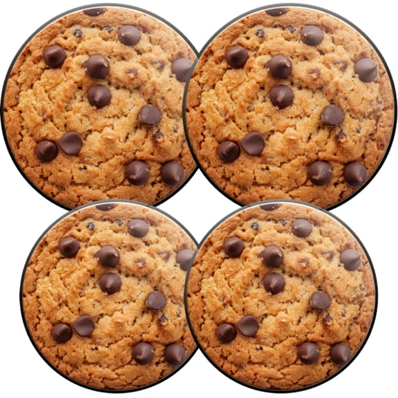 Electric Stove Burner Covers,4 Pcs Round Gas Burner Cover,8 and 10 Inch,chocolate chip cookie on white surface
