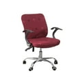 thumbnail image 5 of KAKOWELY desk chair cover Armchair Slipcover Simple Pattern Removable Split Type Stretch Computer Office Chair Cover Protector (Deep Red Chairback Cover with Seat Cover）, 5 of 5