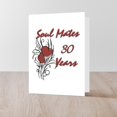 thumbnail image 4 of CafePress - SOUL MATES Red 30 - Greeting Card, Blank Inside Matte, 4 of 4
