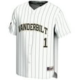 thumbnail image 2 of Youth GameDay Greats #1 White Vanderbilt Commodores Lightweight Baseball Jersey, 2 of 4