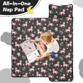 thumbnail image 4 of Unicorn and Flower Grey Pattern Teens Toddler Nap Mat with Pillow, Sleeping Mat Bag for Preschool Daycare 60"x20", 4 of 6