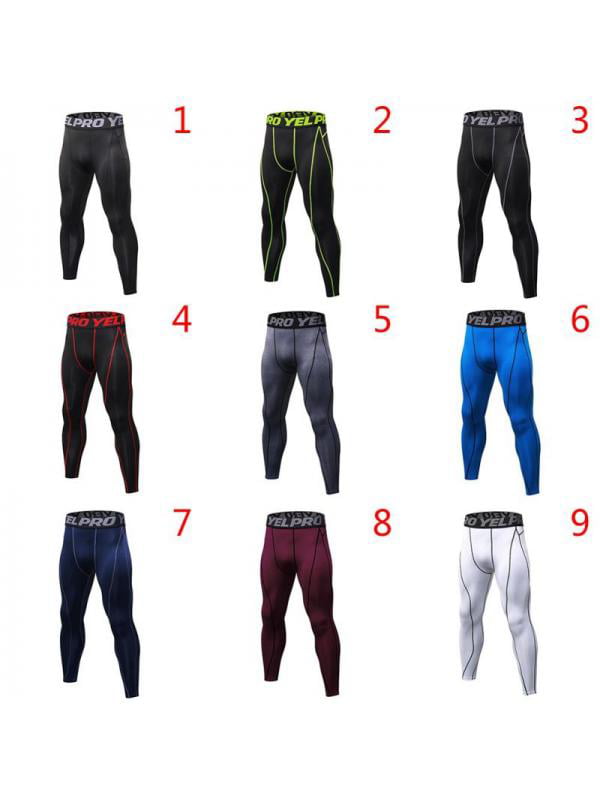Men Athletic Compression Pants Baselayer Quick Dry Sports Running Gym Workout 