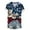 Blue, variant on VerPetridure Patriotic Shirts for Women American Flag Shirt 4th of July Short Sleeve V-Neck Graphic Tee USA Star Stripes Tops