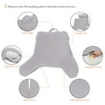 thumbnail image 6 of Nestl Backrest Reading Pillow, Bed Rest Pillow with Arms for Sitting In Bed, Shredded Memory Foam Back Support Pillow, Light Gray Lavender, 6 of 8