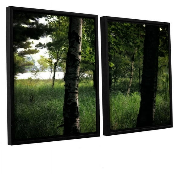 ArtWall Kevin Calkins "Birch and Pines" 2-Piece Floater Framed Canvas Set