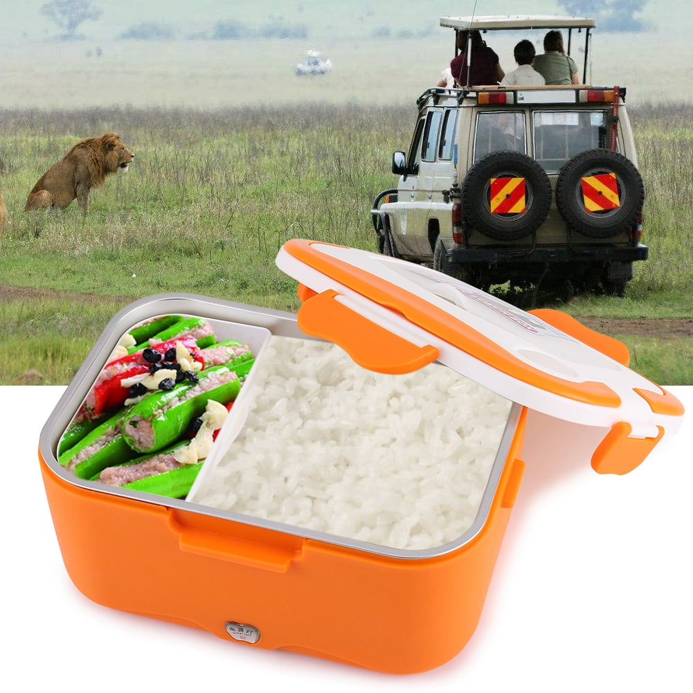 WALFRONT 1.5L Portable 12V/24V Car Electric Heating Lunch Box Bento