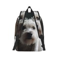 thumbnail image 3 of Balery Dog Wrapped in Towel 1 Vintage Canvas Backpack for Men and Women - Large Capacity, Durable Travel Laptop Bag for School, Work, Hiking, and Outdoor Activities, 3 of 7