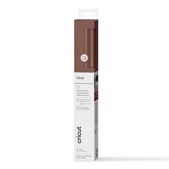 Cricut® Matte Vinyl – Permanent (4 ft), 12" x 48",Brown