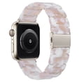 thumbnail image 3 of V-MORO Resin Band Compatible with Apple Watch Band Series 9/8/7 45mm 44mm 42mm Lightweight iWatch Strap Series 6/5/4/3/2/1/SE with Starlight Metal Buckle Wristband Women Men, 3 of 8