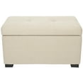 thumbnail image 3 of SAFAVIEH Maiden Small Rustic Flip Top Tufted Storage Bench, Taupe, 3 of 5