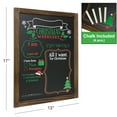 thumbnail image 2 of Excello Global Products Wooden Chalkboard 13 by 17 in Photo Frame Christmas Decoration with White Chalks, Version 1, Set of 2 Boards - EGP-HD-0238, 2 of 6