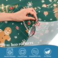 thumbnail image 4 of Yayeee Kitchen Valance Rod Pocket 54" x 18" Living Room Window Curtain, Green Christmas Gingerbread, 4 of 6