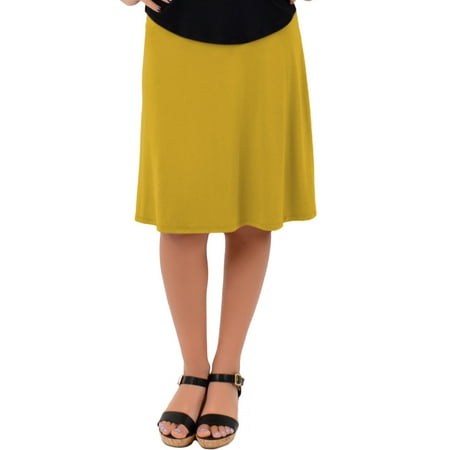 Camo Knee Length Skirt - Knee Length A-Line Flowy Skirt | Comfortable Clothes for Women and Girls | Child Small - Adult 5X