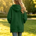 thumbnail image 4 of Qingpeng Big Kids Side Slit Hooded Pullover Top Longline Long Sleeve Sweatshirt with Front Pocket, 4 of 8