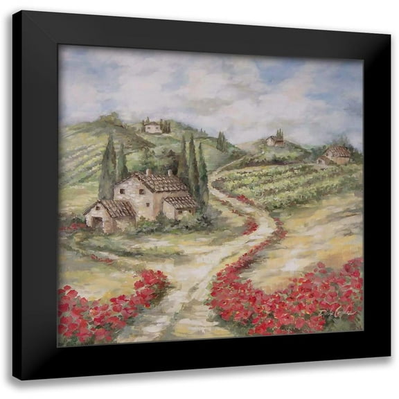 Coules, Debi 12x12 Black Modern Framed Museum Art Print Titled - Tuscan Hills