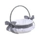 thumbnail image 3 of Cesta de regalo de boda, cesta de regalo con lazo decorativo, cesta rústica ligera con asa, elegante decoración para el hogar para bodas y fiestas., 3 of 9