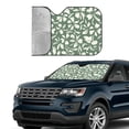 thumbnail image 4 of Fuzoiu Flowers With Leaves Print Car Windshield Sun Shade,Block Uv Rays Sunshade,Foldable Front Window Sun Visor Protector for Car,SUV,Truck-Keep Vehicle Cool-Flowers With Leaves, 4 of 8