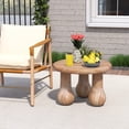 thumbnail image 2 of Gymax 2PCS 24'' Small Solid Mahogany Wood Coffee Table w/Thickened Top Column Legs, 2 of 10