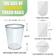 thumbnail image 4 of Bolsas de basura T.FORING, 49,2 L, 110 unidades, 13 galones, plástico transparente, 4 of 6