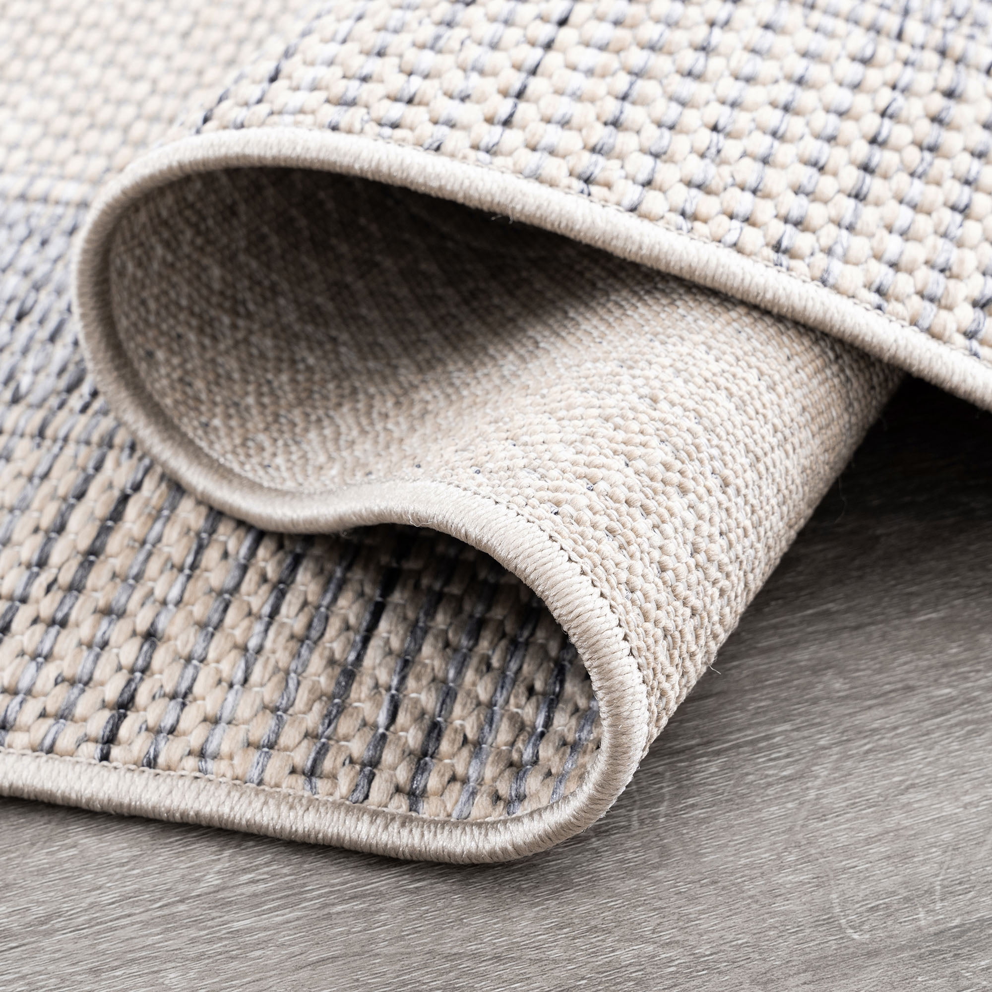 Bliss Rugs Bailey Transitional 5' x 7' Natural and Gray Indoor Outdoor Area Rug