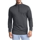 thumbnail image 1 of pstuiky camisa de manga larga para hombre, Camiseta deportiva de manga larga con cuello alto y cremallera de color liso para hombre top de hombre l, 1 of 7