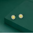 thumbnail image 3 of 925 Sterling Silver Daisy Flower Stud Earrings for Women Teens White Flower Stud Earrings Summer Spring Earrings, 3 of 10