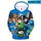 thumbnail image 3 of Sudadera con capucha y estampado 3D de Ben 10 Ultimate Omnitrix para cosplay, para hombre y mujer, informal, con cremallera, 3 of 5