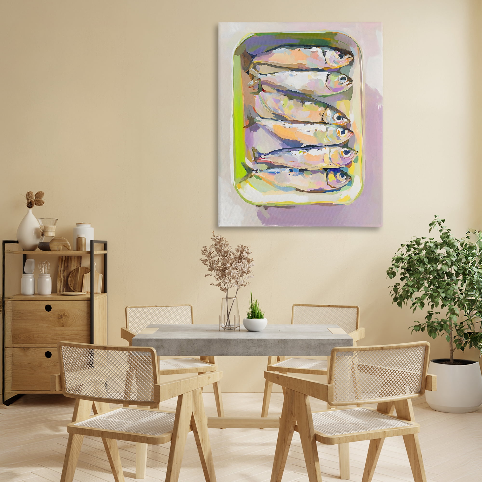 Stupell Industries Vibrant Hued Sardines Canvas Wall Art, design by The Prints Vibe