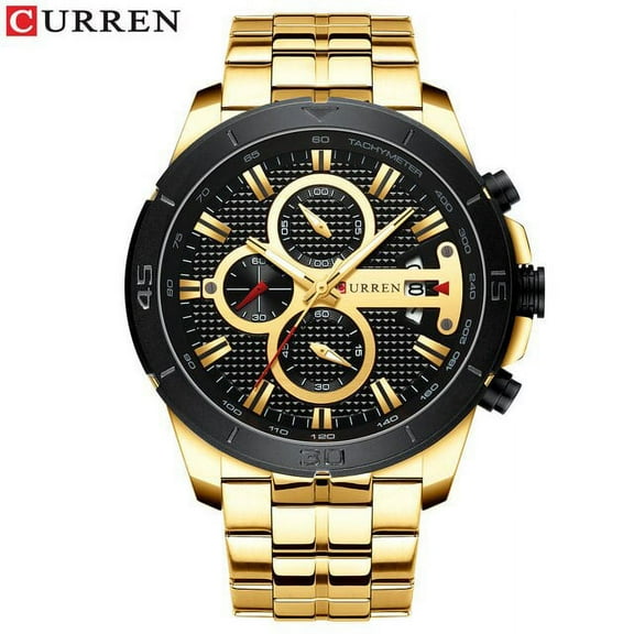 New Luxury Brand Curren Quartz Watches Sporty Men Wristwatch With Stainless Steel Clock Male Casual Chronograph Watch Relojes - Quartz Wristwatches
