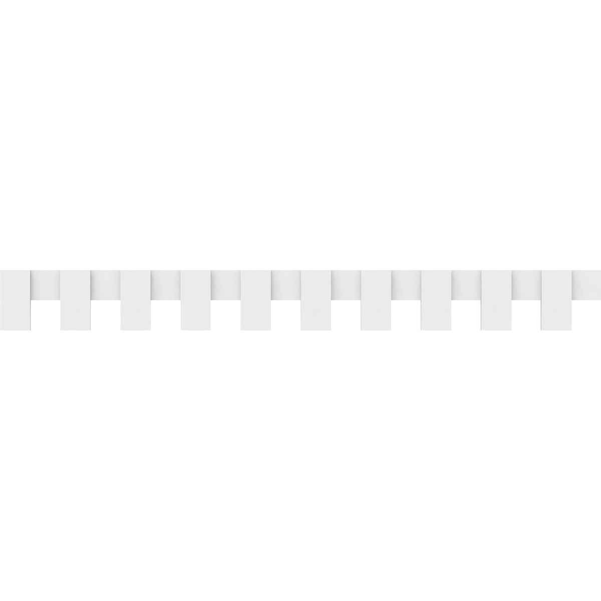 9"H x 1"P x 90"L Matthews Architectural Grade PVC Dentil Block Trim